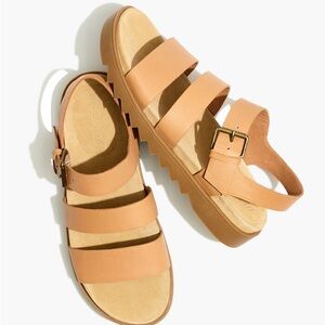 Madewell “Addie” Light Brown Leather Sandals
